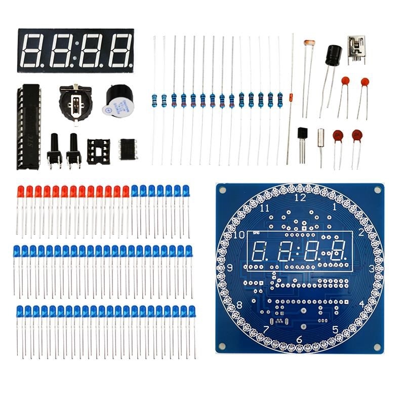 Rotating Led Kit DIY Rotating Digital LED Display Module Alarm Electronic Digital Clock ...