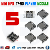 5pcs Mini MP3 Player Module U-disk TF SD with Simplified Output Speaker for Arduino - eElectronicParts