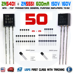 Lot De 25 Transistors PNP 2N5400 De Marque CDIL, Modèle 2N5400-CDI50, Neufs