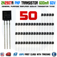 50pcs 2N2907A 2N2907 KSP2907 Transistor PNP 0.6A/60V TO-92 - eElectronicParts