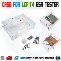 Transparent Acrylic Case Shell Box For LCR-T4 ESR Transistor Tester Capacitance