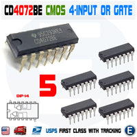 5pcs CD4072 CD4072BE 4072 CMOS Dual 4-input OR gate DIP-14 TI IC