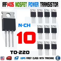 10pcs IRF1405 IRF 1405 Power MOSFET Transistor TO-220AB "IR" N CHANNEL 55V 169A - eElectronicParts