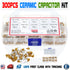 300pcs 10 Values 50V 10pF - 100nF Multilayer Ceramic Capacitor Kit 30pcs Each