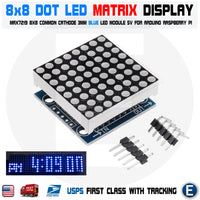 MAX7219 BLUE dot matrix 8x8 8*8 led display module Arduino MCU DIY Raspberry pi