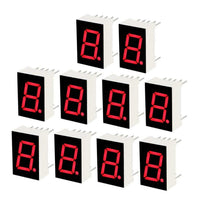 10pcs 7 segment Common Cathode 1 Bit Digital Tube 0.56" 0.56in Red LED Display 5611AS