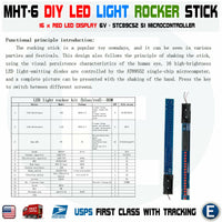 16 Bits POV LED Stick Light Rocker DIY Kit Shaking STC89C52 51 Microcontroller Electronic Solder Kit