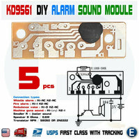 5PCS DIY KD9561 Voice Module 4 Kind of Alarm Sounds CK9561 Electronic KIT