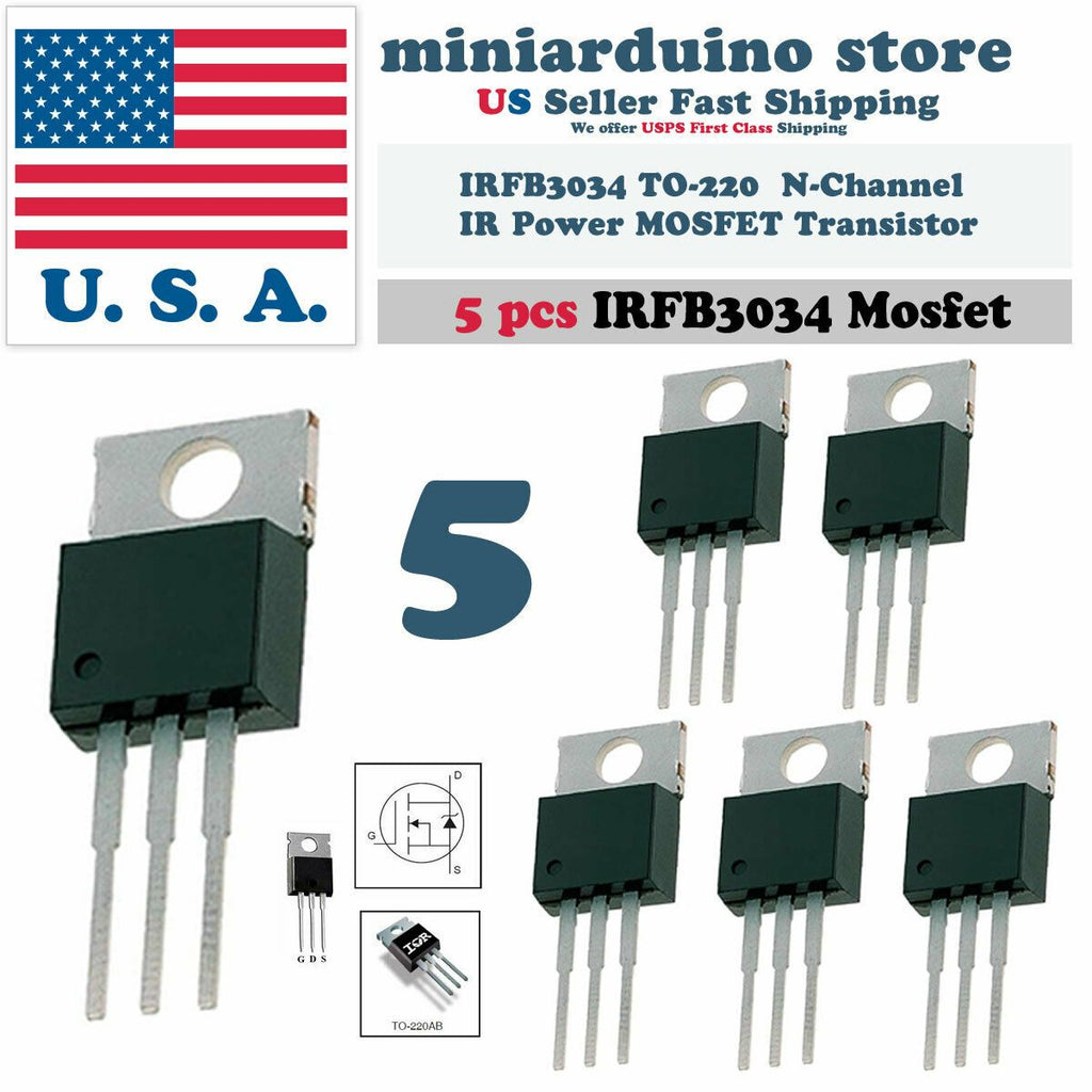 5pcs IRFB3034PBF IRFB3034 HEXFET Power MOSFET TO-220 Rectifier - eElectronicParts
