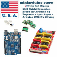 Arduino CNC V3 Shield Mill Router Engraver Robot + 4x A4988 + UNO R3 CH340g USA - eElectronicParts