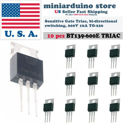 10pcs BT139-600E BT139 Triac 600V Sensitive Gate bi-directional switching 16A US - eElectronicParts