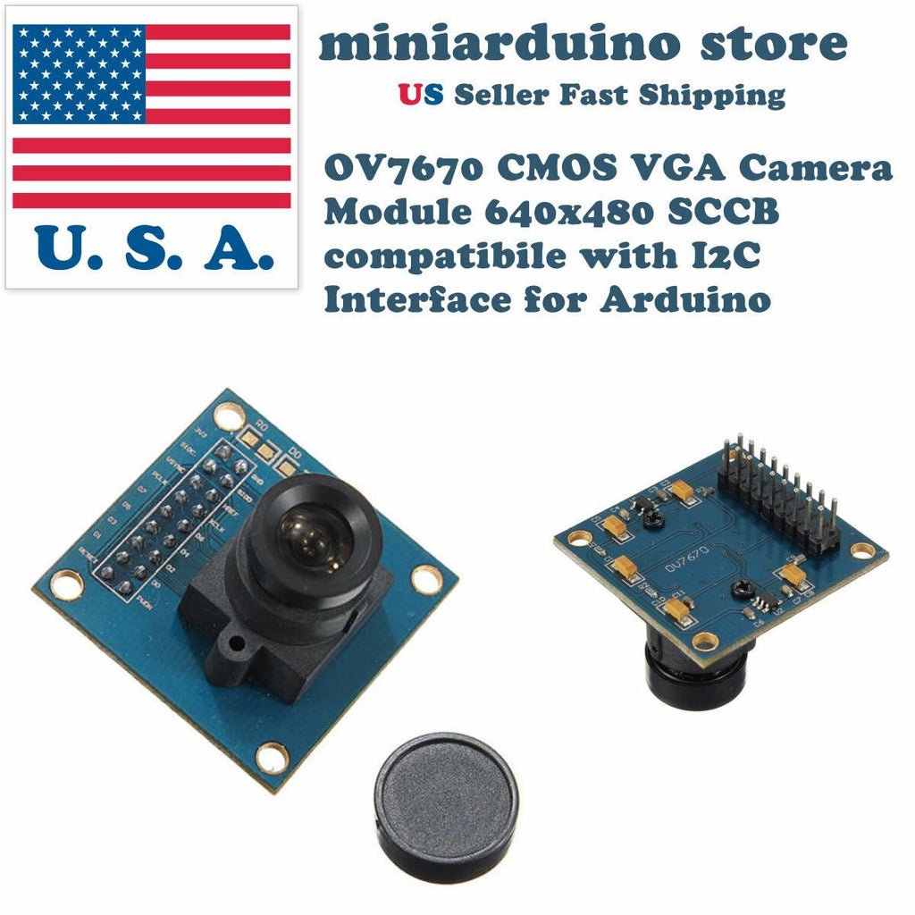 VGA OV7670 CMOS Camera Module Lens CMOS 640X480 SCCB I2C Interface Arduino USA - eElectronicParts