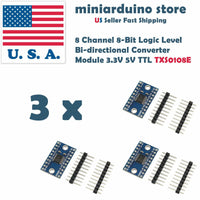 3PCS 8 Channel 8-Bit Logic Level Bi-directional Converter Module TXS0108E 3v3 5v - eElectronicParts