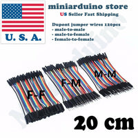 120pcs 20cm Multicolored Dupont 40pcs Wires male-male male-female female-female - eElectronicParts