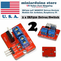 2Pcs IRF520 24V MOSFET Driver Module IRF520N Raspberry Pi Arduino ARM Transistor - eElectronicParts