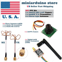 FPV Camera Kit 700TVL TS5828 600mw 5.8ghz 32ch AV Transmitter Clover Antenna - eElectronicParts