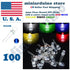 100pcs 5mm Clear LED Light White Yellow Red Blue Assorted Assortment 20pcs each - eElectronicParts