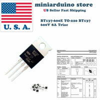 10PCS BT137-600E BT137 600V 8A Triac TO-220S Thyristor - eElectronicParts