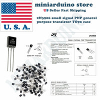25Pcs 2N3906 TO-92  common PNP bipolar junction general purpose transistor USA - eElectronicParts