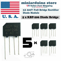 5PCS KBP206 Generic Diode Full Bridge Rectifier 2A 600V 4PIN - eElectronicParts