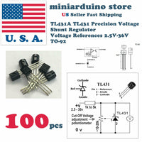 100Pcs TL431ACL TL431 Precision Shunt Regulator To-92 High quality - eElectronicParts