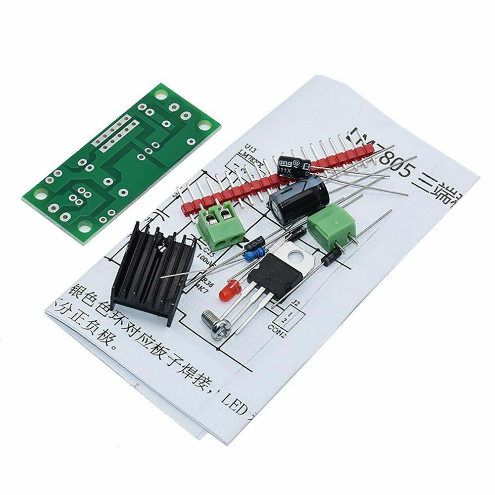 Simple 5V Power Supply Circuit Using LM7805 Regulator IC