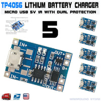 5pcs TP4056 Micro USB 5V 1A 18650 Lithium Battery Charging Dual Protection DW01A - eElectronicParts