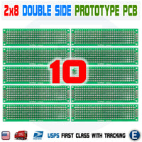 10PCS 2x8cm PCB Universal Prototype Matrix Double sided Protoboard Blank Board