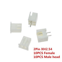 230pcs XH2.54 2p 3p 4p 5 pin 2.54mm XH Adaptor Connectors Wire Header JST + box