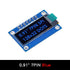 0.91 Inch SPI 128x32 Blue OLED Display Module SSD1306 Driver IC DC 3.3V-5V For Arduino PIC