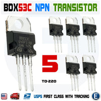 5pcs BDX53 BDX53C Transistor NPN Darlington 100V 8A TO-220 Bipolar - eElectronicParts
