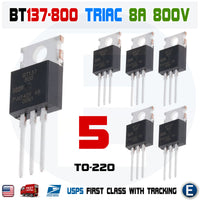 5pcs BT137-800E Triac BT137 8A 800V TO-220 BT137-800 sensitive gate