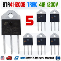 5Pcs BTA41-1200B Triac ST MICRO Thyristor BTA411200B STM 41A 1200V TOP-3L Insulated
