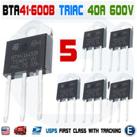 5Pcs BTA41-600B Triac ST MICRO Thyristor BTA41600B STM 40A 600V TOP-3L Insulated - eElectronicParts