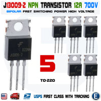 5pcs E13009-2 J13009-2 T0-220 Transistor 12Amp Bipolar High Voltage NPN