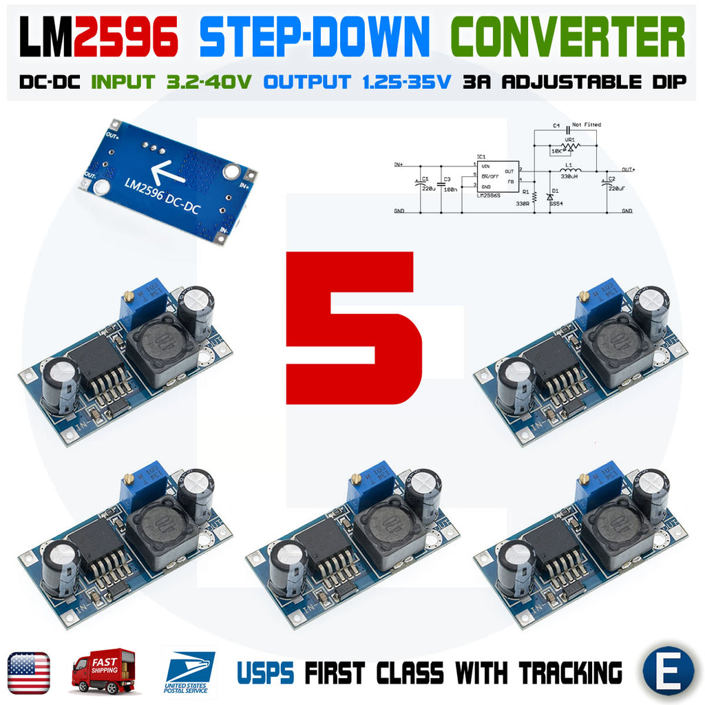 DC-DC Adjustable Step-down Buck Converter LM2596 3A - LM2596