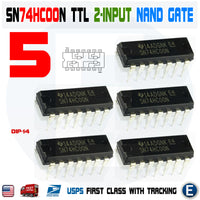 5pcs SN74HC00N DIP14 SN74HC00 DIP 74HC00 IC QUAD 2-INPUT NAND GATE DIP-14 Chip