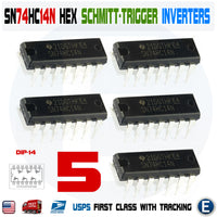 5pcs SN74HC14N 74HC14 Hex Schmitt-Trigger Inverters DIP-14 IC 74HC14N