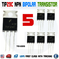 5Pcs Tip29c Transistor NPN EPITAX 100V 1A TO-220 Tip29 30W Audio Switching