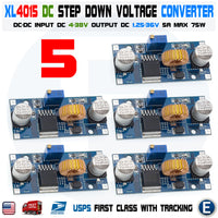 5pcs XL4015 5A DC Buck Step Down Voltage Converter Constant Current Power Module  Lithium Charger