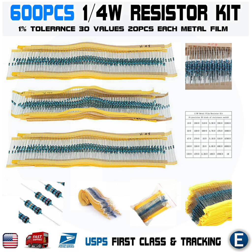 YOKIVE 30 PCS Résistances Film Métallique 47 Ohm 1W 1% - Kit Pour Projets Électroniques Et Bricolage
