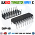 1 x ULN2803 ULN2803A Darlington Sink Driver Transistor Array-8 NPN DIP18 IC