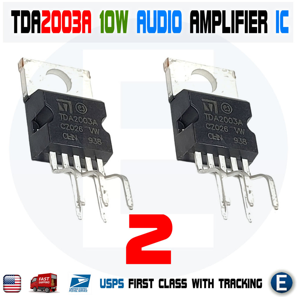 10pcs TDA2003 TDA2003A ST ZIP-5 10W Car Radio Audio Amplifier IC - Brand New