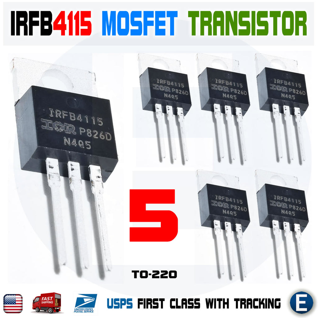 5pcs IRFB4115 150V 104A TO-220 N-Channel MOSFET IRFB4114PBF Power Transistor