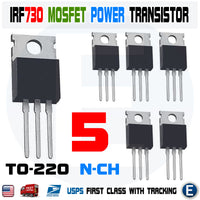 5pcs IRF730 "IR" Power MOSFET N-Channel 5.5A 400V Transistor