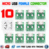 10pcs MICRO USB To DIP Adapter 5pin Female Connector Pcb Converter DIY Kit mini - eElectronicParts