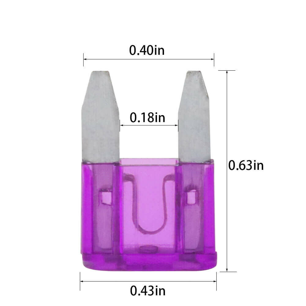 100pcs 10 values Car Mini Blade Fuses Kit 2A 3A 5A 7.5A 10A 15A 20A 25A 30A 35A - eElectronicParts