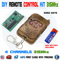 4CH IC 2262/2272 Key 315MHZ Wireless Remote Control Receiver DIY module arduino