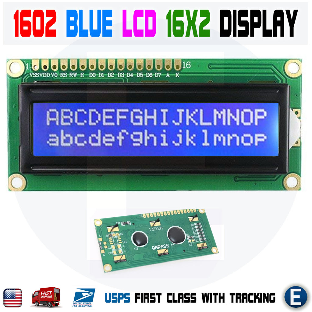 1602 BLUE LCD 16x2 HD44780 Character Display Module for Arduino