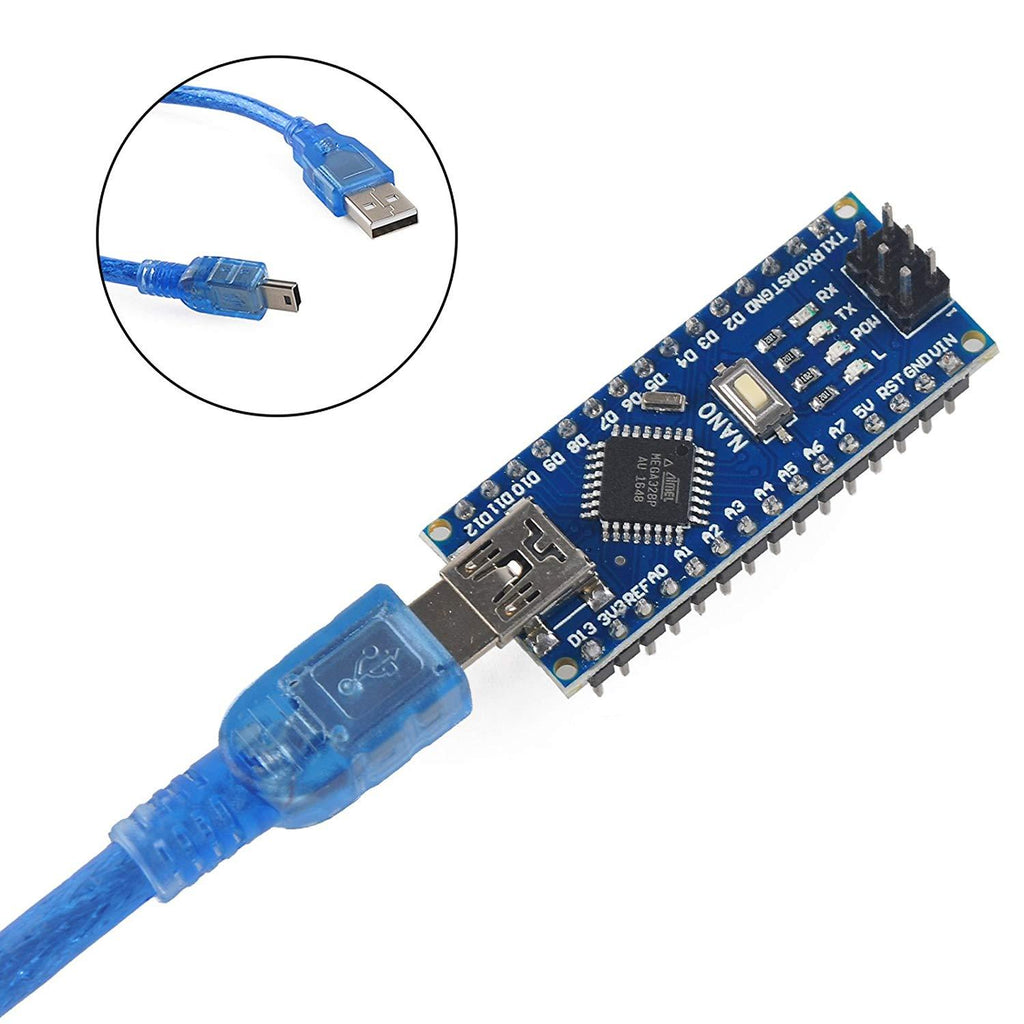 ATmega328P Nano Board Soldered Compatible for Arduino Nano V3 + 1 Mini USB Cable - eElectronicParts